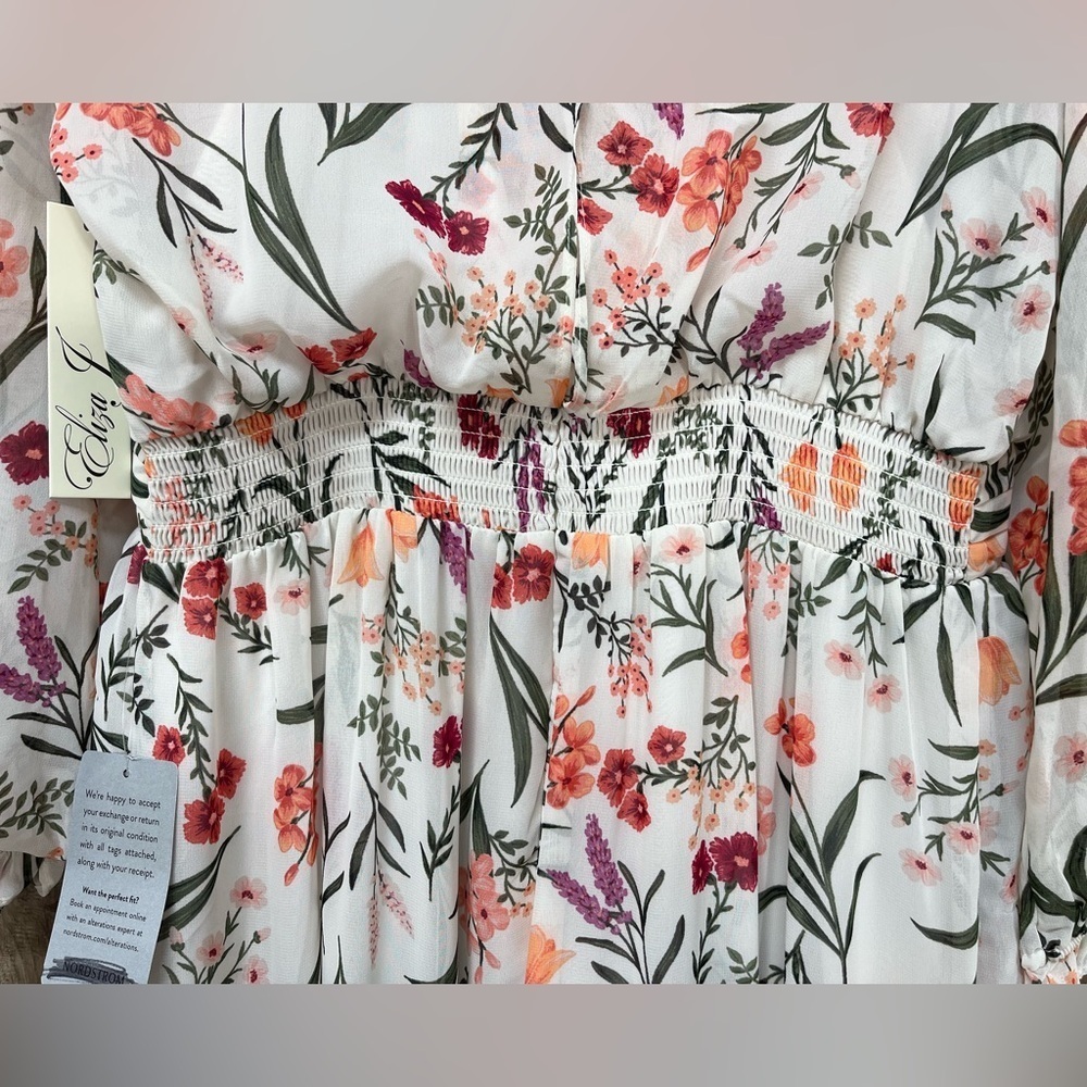 NWT Eliza J Floral Midi Dress - Picture 6 of 12